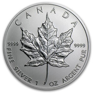 Maple Leaf 2011 og 2014 sølvmynt
